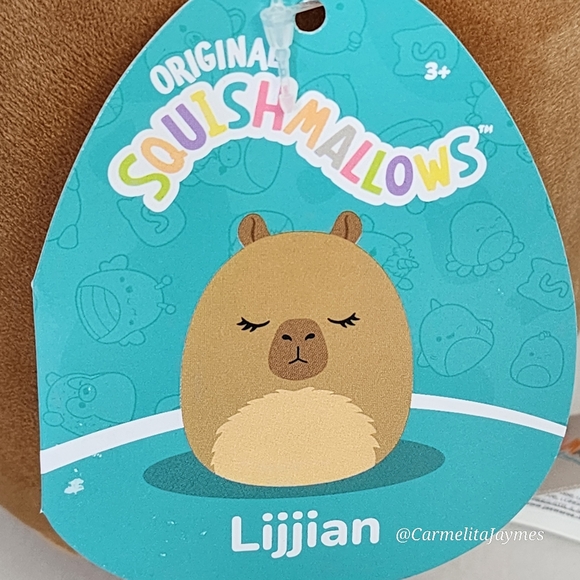 LIJJIAN 🐻 Brown 8" Capybara Original Squishmallow ☆ NWT ☆ - Picture 3 of 7